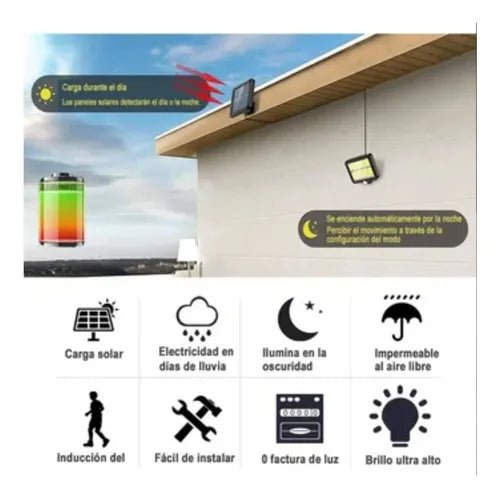 Nuevo Foco Solar WARM LED  Impermeable Con Control Remoto (GRATIS)